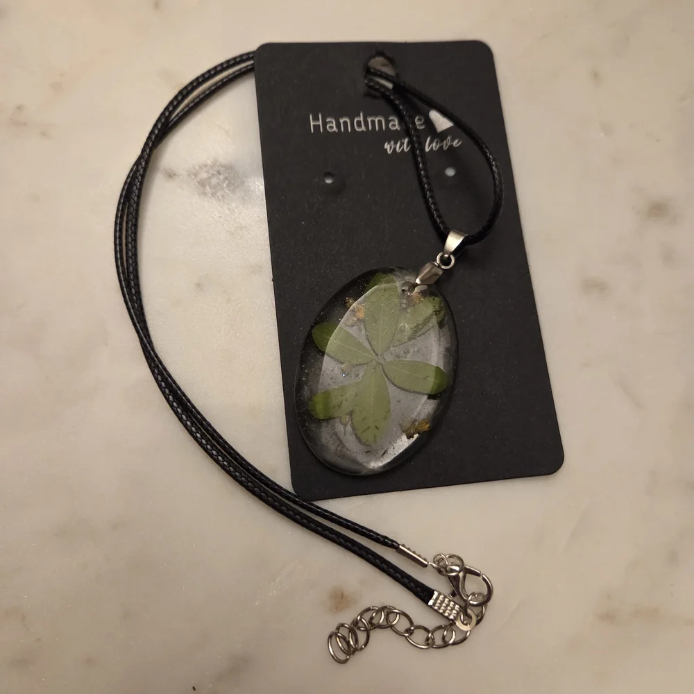 Handmade Leaf Pendant Necklace - Picture 2 of 3